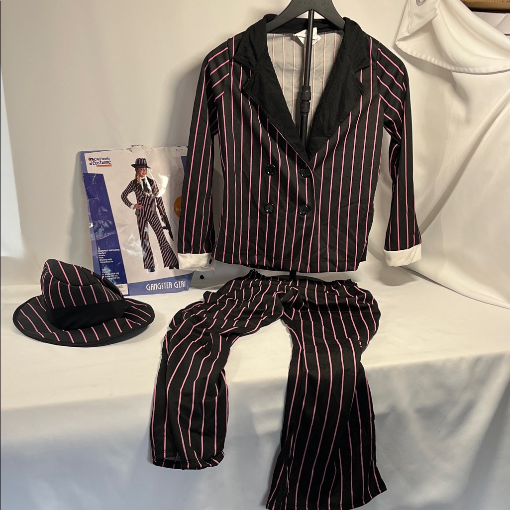California Costumes Kids Gangster Outfit  Black And Pink